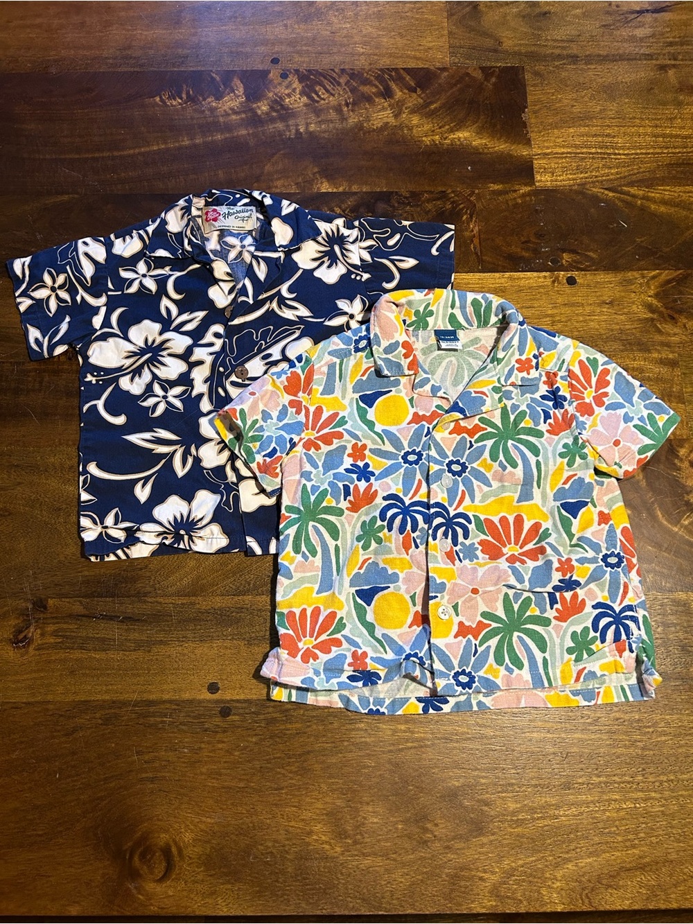 Hawaiian floral button up and Old Navy Multicolor Tropical Print Button-Up Shirt